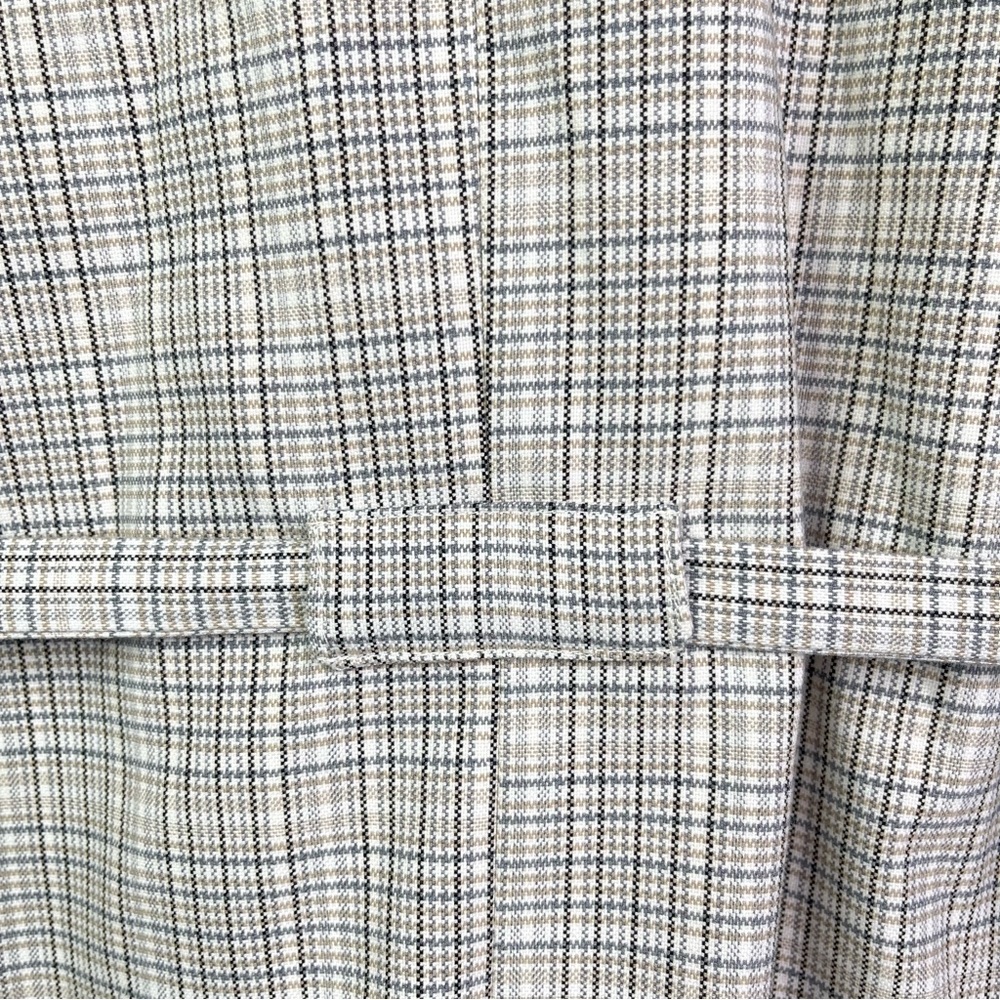 Free People Beige Plaid Belted Blazer Like New - Picture 6 of 12